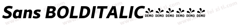Sans BOLDITALIC字体转换